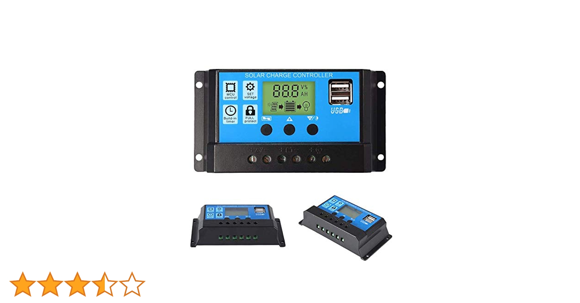 ソーラーパネル 100W+ソーラーチャージコントローラー 30A 12V/24V ソーラー発電キット100W（単結晶ソーラーパネル+30Aチャージ